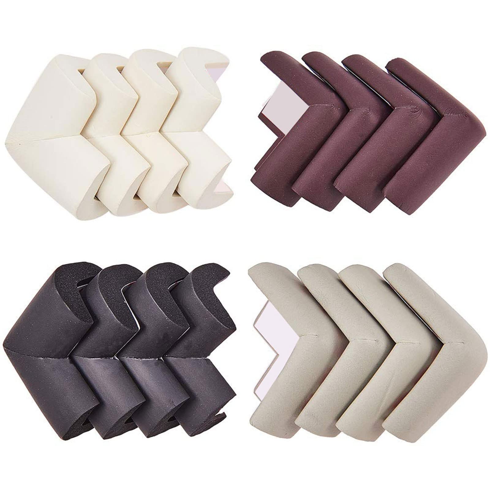 INCREWAY 16pcs Mixed Color Safety Corner Cushion，Super Soft Baby Proofing Corner Protector with Adhesive