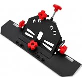 45 Degree Tile Chamfering Tool for 4-1/2 &amp; 5 in Angle Grinders | Tile Chamfering Bracket with Side-Handle Holes, Two-Hand Use, Fine-Tune Positioning, Heavy-Gauge Carbon Steel Plate