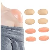 4 Pairs Silicone Shoulder Push-Up Pads, Anti-Slip Adhesive Shoulder Pads Invisible Silicone Shoulder Pad for Womens Clothing Invisible Breathable Shoulder Enhancer