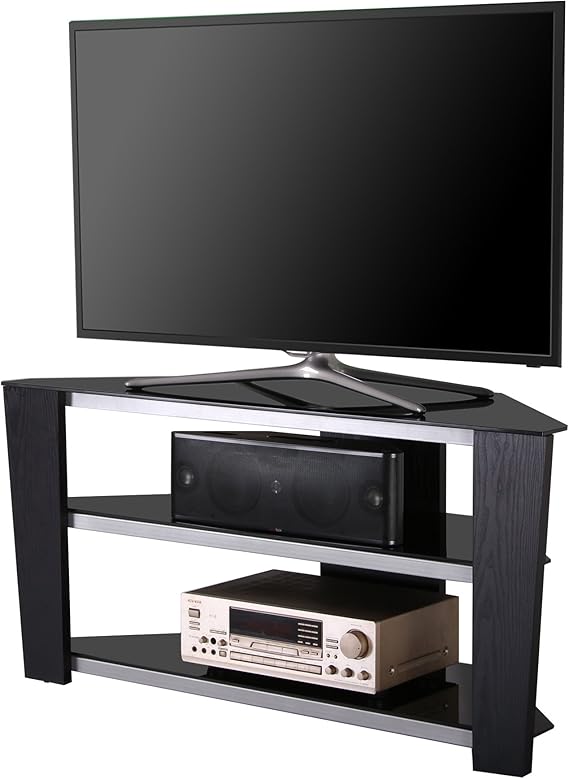 FITUEYES Black Tempered Glass Entertainment Centers Suit