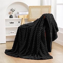 Puncuntex Black Throw Blanket 108"×90" inches