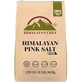 Himalayan Chef Pink Himalayan Salt Extra Fine Grain, 8 lbs Bag - Pure, Natural, Kosher, Non-GMO, Mineral-Rich, for Cooking, Seasoning, Baking, Table Use