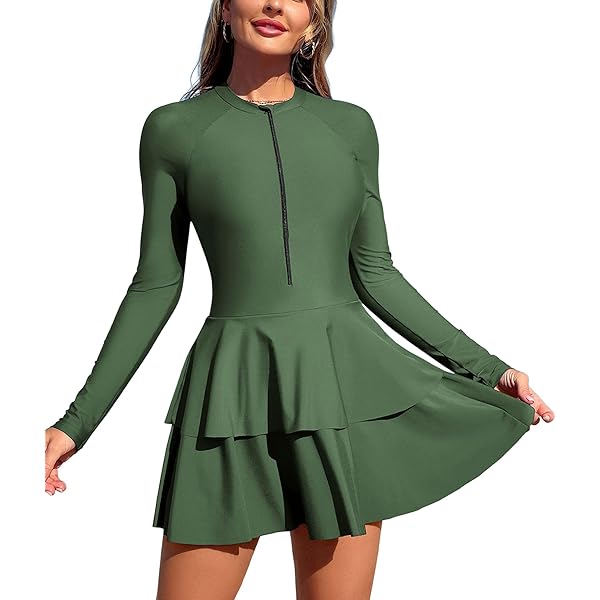 IBAKOM Traje De Baño Musulmán Para Mujer, 3 Piezas, Manga Larga, Traje De Baño, Pantalón De Natación, Falda De Natación, Modesto Buikini Islámico Rash Guard Set, Azul Marino (3 Piezas), Pequeña