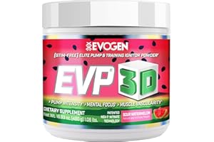 Evogen EVP 3D - Stim Free Pre Workout Powder for Men & Women | Sugar Free Non Stim Preworkout with Beta Alanine and Creatine for Energy & Pump | Sour Watermelon | 40 Servings