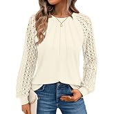 AUTOMET Womens Long Sleeve Shirts Lace Tops 2026 Fall Outfit Casual Blouse | Business Dressy Work Trendy Clothes, Ladies Prof