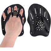 UCEDER Swim Paddles Hand ,Swim Training Hand Paddles | Adjustable Elastic Straps for Lap Swimming,Improve Speed, Form &amp; Strength for Beginners &amp; Skilled Swimmers