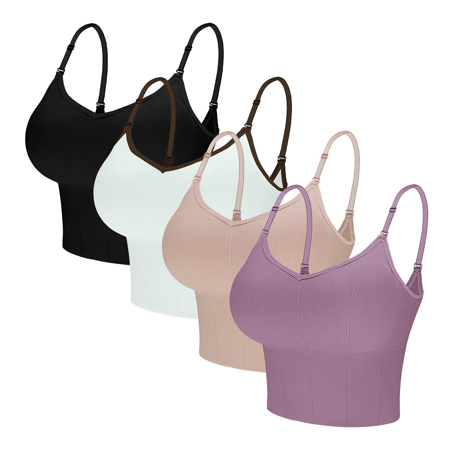 4pcs Elegant Wireless Cami Bra Set