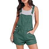 ANRABESS Overalls for Women Denim Shorts Overalls 2026 Summer Casual Loose Fit Adjustable Rompers Jean jumpsuit Bib Shortalls