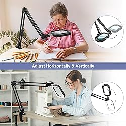 10X Rectangle Magnifying Glass with Light and