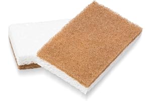 Full Circle in a Nutshell Walnut Scrubber Sponges, Non-Scratch, Set of 2 (Pack of 6)