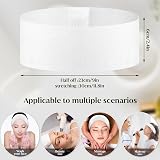 YUXIANLB 30 Pieces Disposable Spa Facial Headbands Adjustable Elastic White view 2
