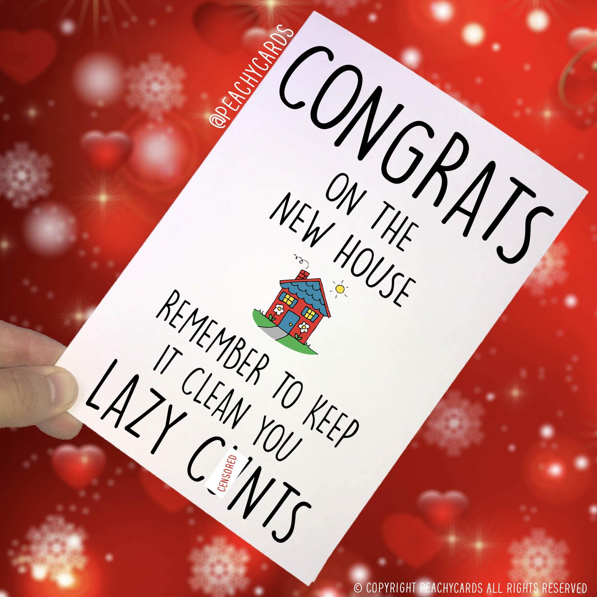 Congrats New Home Card, Moving Home Card, First Home, Lazu C*NTS, Housewarming Card, New Home, New House, Moving Home, Moving House PC211