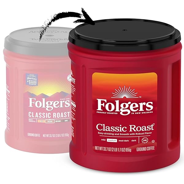 COFFEE GROUND MEDIUM ROAST FOR FOLGER 33.7 OZ CAN INCLUDES COFFEE SCOOP