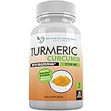 Turmeric Curcumin - 2250mg/d - Veggie Capsules - 95% Curcuminoids with Black Pepper Extract (Bioperine) - 100% Organic - Most