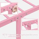 Yaheetech 3ft Single Metal Bed Frame with Headboard Footboard Pink view 6