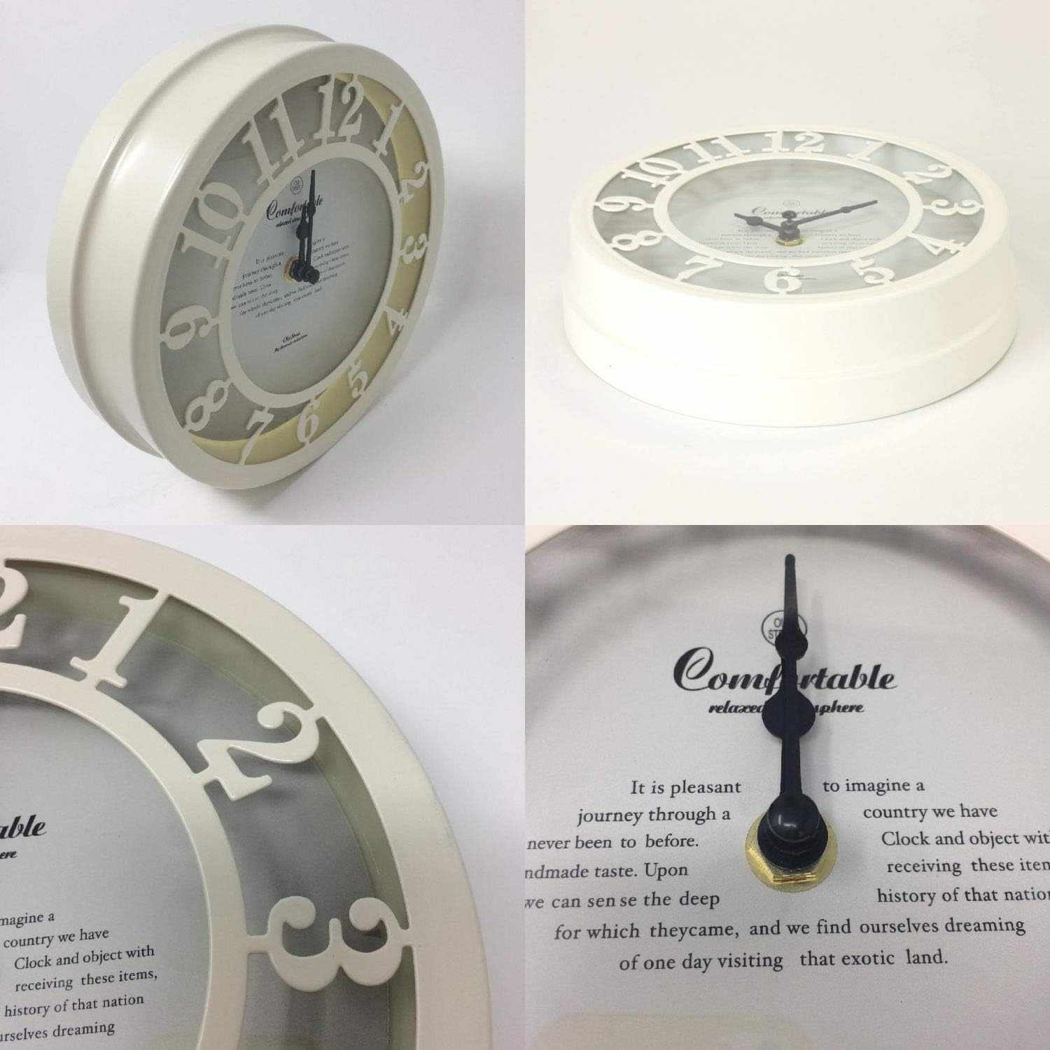 Amazon Co Jp Spice Of Life スパイス 壁掛け 時計 Old Street ホワイト 直径cm0 Nhe901wh ホーム キッチン