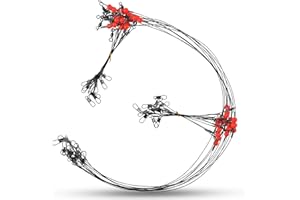 SILANON Fishing Leaders Saltwater Fishing Rigs Fishing Wire Leaders with Swivels Snaps High-Strength Fishing Leader Line Rig Bottom Rig Nylon Steel Sea Surf Fishing Rigs Tackle 1Arm 2Arms