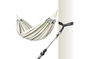 La Siesta® Large Double Brisa Classic Hammock & TreeMount, Trees Beams Posts Suspension Kit - Indoor Outdoor Hammock Swing, Weather Resistant, Cedar