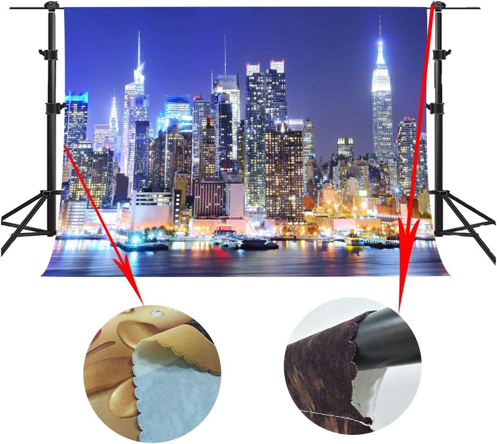 Amazon Earvo 7 X 5フィート ニューヨークマンハッタン夜景写真背景 ニューヨークがテーマのパーティー Youtubeコットンバックドロップ 耐しわ性 スタジオ写真小道具 壁画 Ea021 バックペーパー 背景布 通販