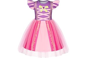 HenzWorld Princess Dress up for Girls Birthday Party Outfits Halloween Costumes for Kids Princess Costumes Tulle Tutu Dress