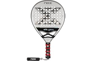 NOX Padel Racket AT10 by Agustin Tapia 2024 | Luxury Series Teardrop Pala Padel | EOS Flap Aerodynamics & Custom Grip Technology | 18K Aluminized Carbon with MLD Black Eva Core | Advanced Pala de Padel