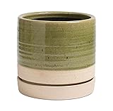 HERDUK 6 Inch Plant Pots, Ceramic Planter Pot with