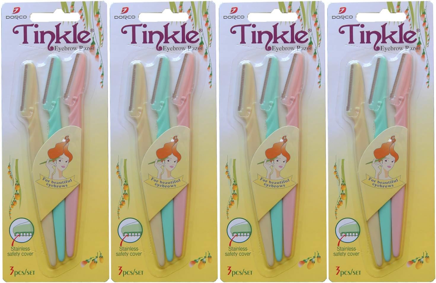 Tinkle Eyebrow Razor Pack of 12
