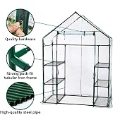 Taylor & Brown Walk In Greenhouse 4 Shelves PVC Cover 56x77 inches view 4