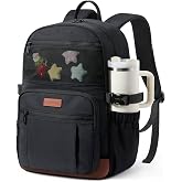 LOVEVOOK Laptop Backpack for Women, 17.3Inch Work Computer Travel Backpack | Giant Tumbler Holder, Backpack with Laptop Compartment, Padded Panel, Chest Buckle, College Commuter Teacher Purse Bag, Gift