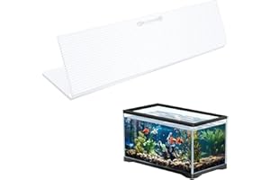 Sieral Aquarium Canopy Set Polycarbonate Greenhouse Panels 15.37 x 7.63 x 0.12 Inch for 5/10 Gallon Fish Tank Without Center Brace Aquariums Cover Fish Tank Lid, Clear