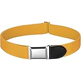 Buyless Fashion Kids Toddlers Baby Adjustable Elastic Dress Stretch Belt with Silver Buckle