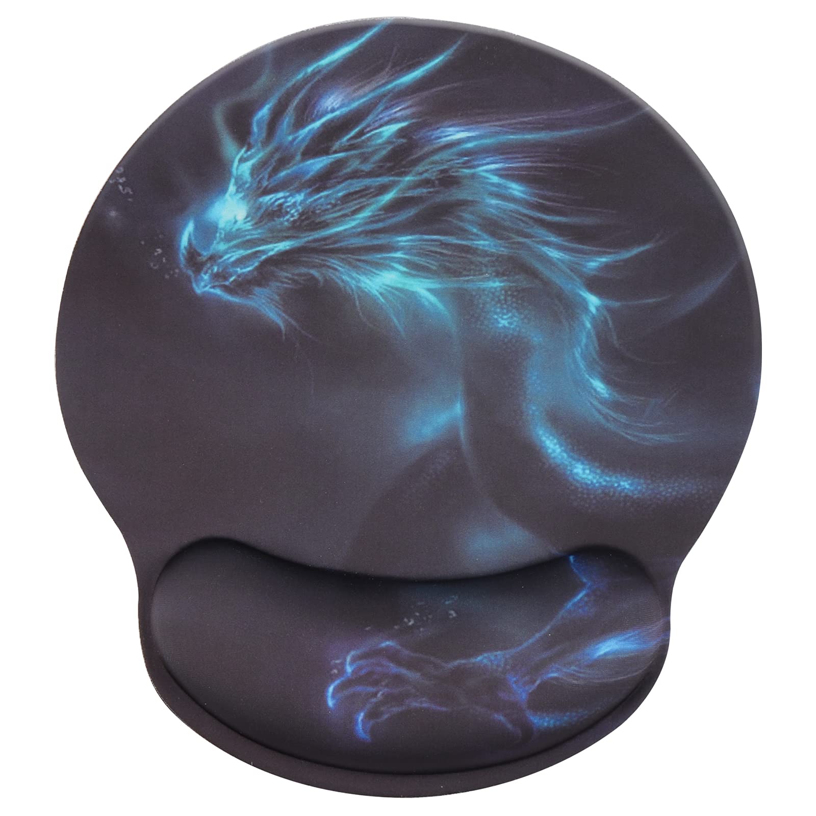 Hosimoln Wrist Rest Mat,Comfortable Memory Foam Mouse Pad with Wrist Support,Anti-Slip Rubber Mouse Wrist Support Pad for Working Gaming - dragon002