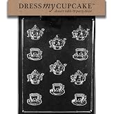 Dress My Cupcake Chocolate Candy Mold, Tea Pots and Demitasse Cup