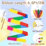 Surplex 10 Pcs Rhythmic Dance Ribbons with Twirling Rods Colorful view 2