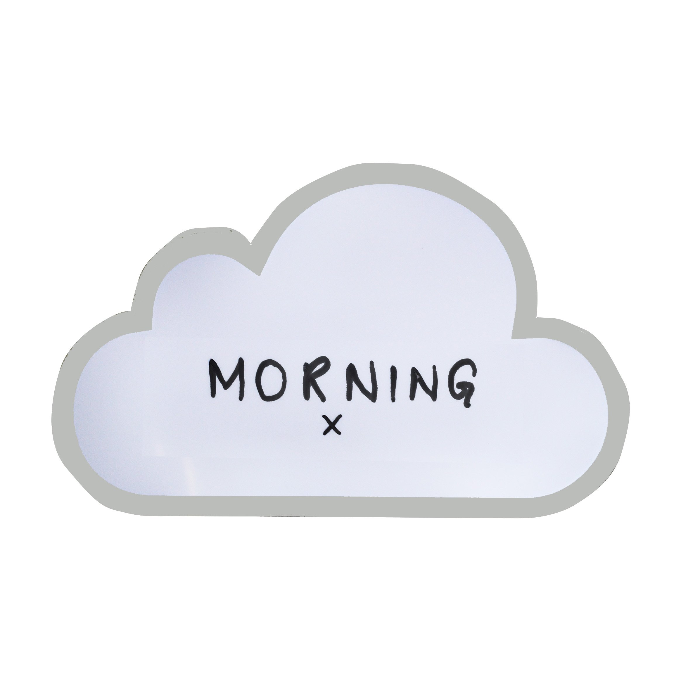 Maison Des Cadeaux New Wall Mounted Retro Cloud White Board LED Light Sign