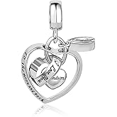 SBI Jewelry I Love You Mom Grandma Daughter Charm Compatible with Pandora Bracelet Heart Pendant for Women Birthday Mothers Day