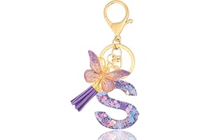 ANHBKAR Alphabet Initial Letter Keychain Cute Heart Resin - Letter Keychain for Backpack Charms - Initial Keychains for Women