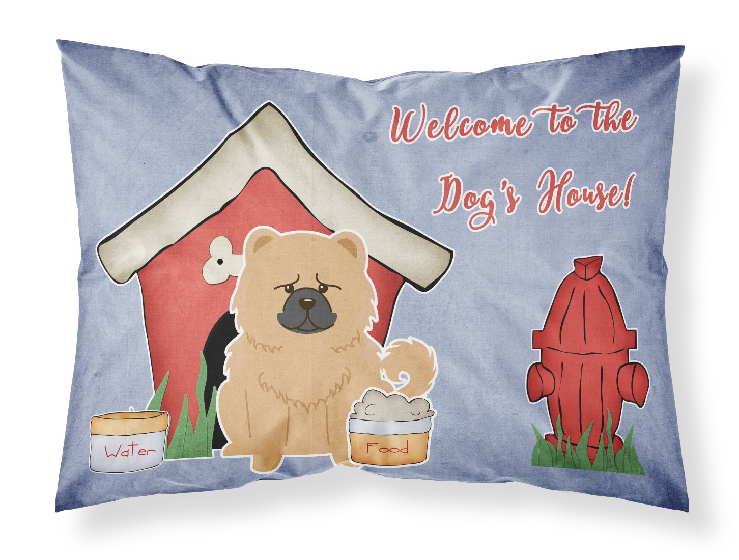 Caroline's Treasures Dog House Collection Chow Cream Fabric Standard Pillowcase BB2898PILLOWCASE, Polyester, Multicolored, 30" x 20.5" (Pack of 1) — image 1