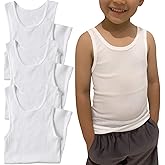 ToBeInStyle Boys’ Cotton Blend Multipack Undershirts Preshrunk A-Shirt Tank Tops