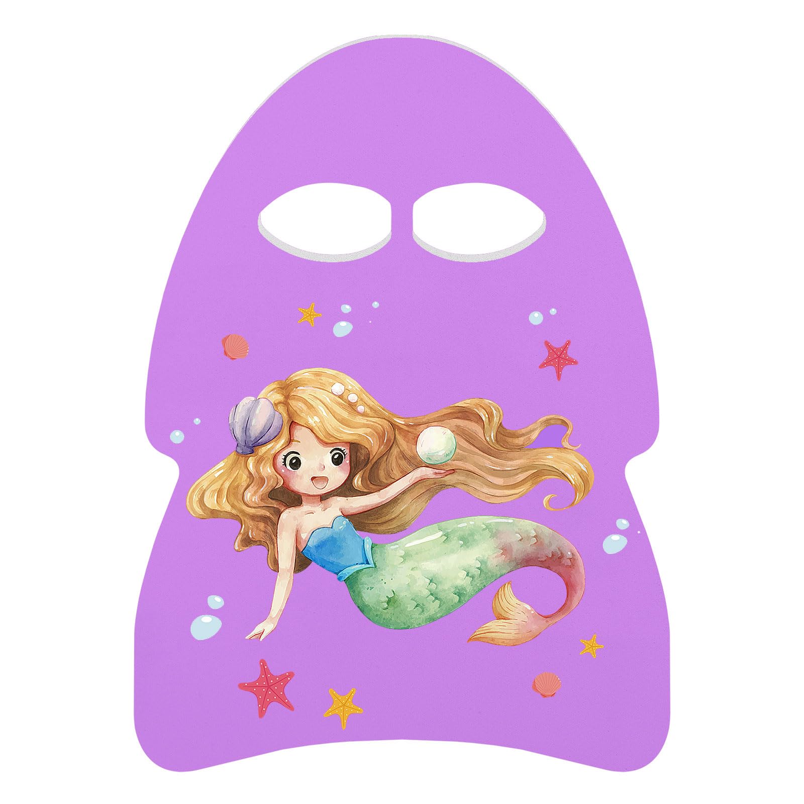 MoKo Swimming Kickboard for Kids, Cartoon Jellyfish-shape Swimming Training Aid Pool Exercise Equipment, Kickboard for Swimming Training for Swimming Beginner, Purple Mermaid