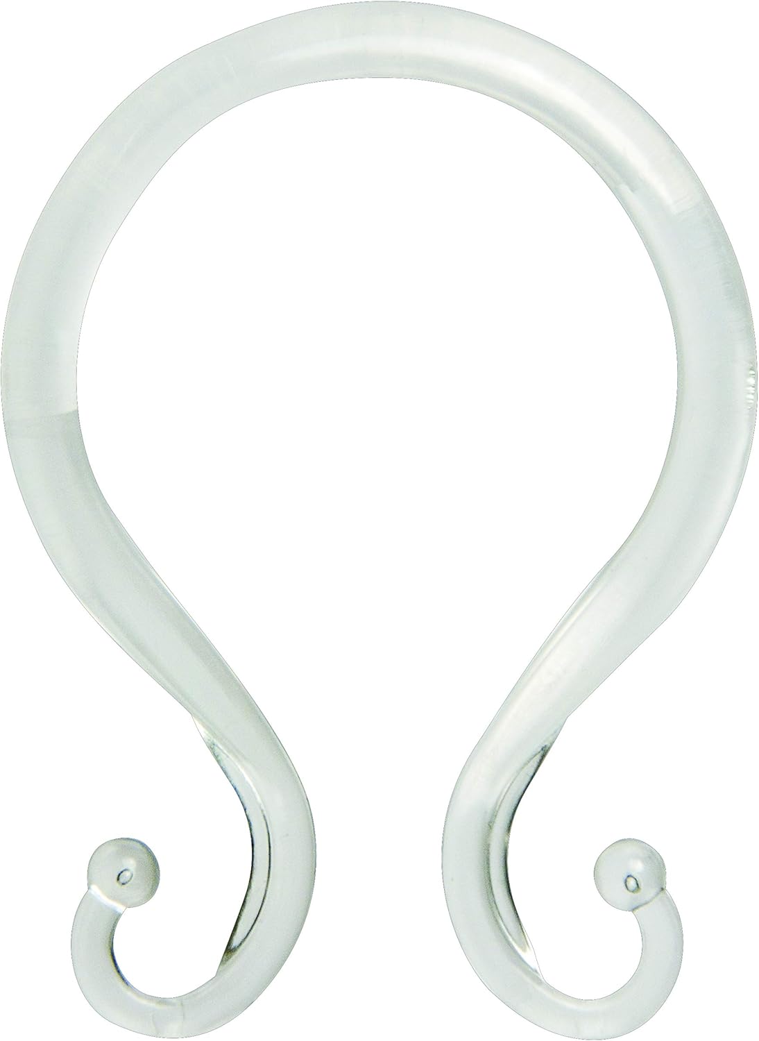 Kenney Double Shower Curtain Hooks (Set of 12), Clear: Home & Kitchen
