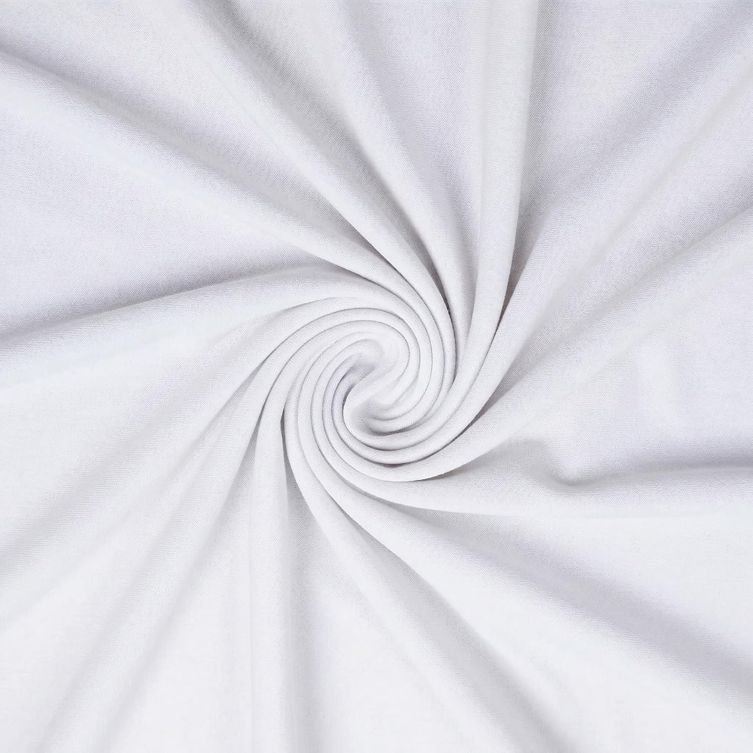 Q&J FABRIC CO. 59 Inches Nylon Spandex Fabric 82% Nylon, 18% Spandex, 5.90 oz/yd², Shiny Swimsuit Fabric, 4-Way Stretch Swimsuit Material, for Sports, Dance, Yoga(White, 1 Yard)