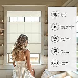 MoDanCeQ Blackout Light Filtering Cordless Top Down