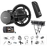 BAFANG BBS02B / BBS-HD Mid Drive Motor Kit,36V/48V/52V 1000W/750W CAN Bus Ebike Conversion Kit with LCD Display, USB Programmable, Fits 68-73/100/120mm Bottom Bracket, Battery Optional