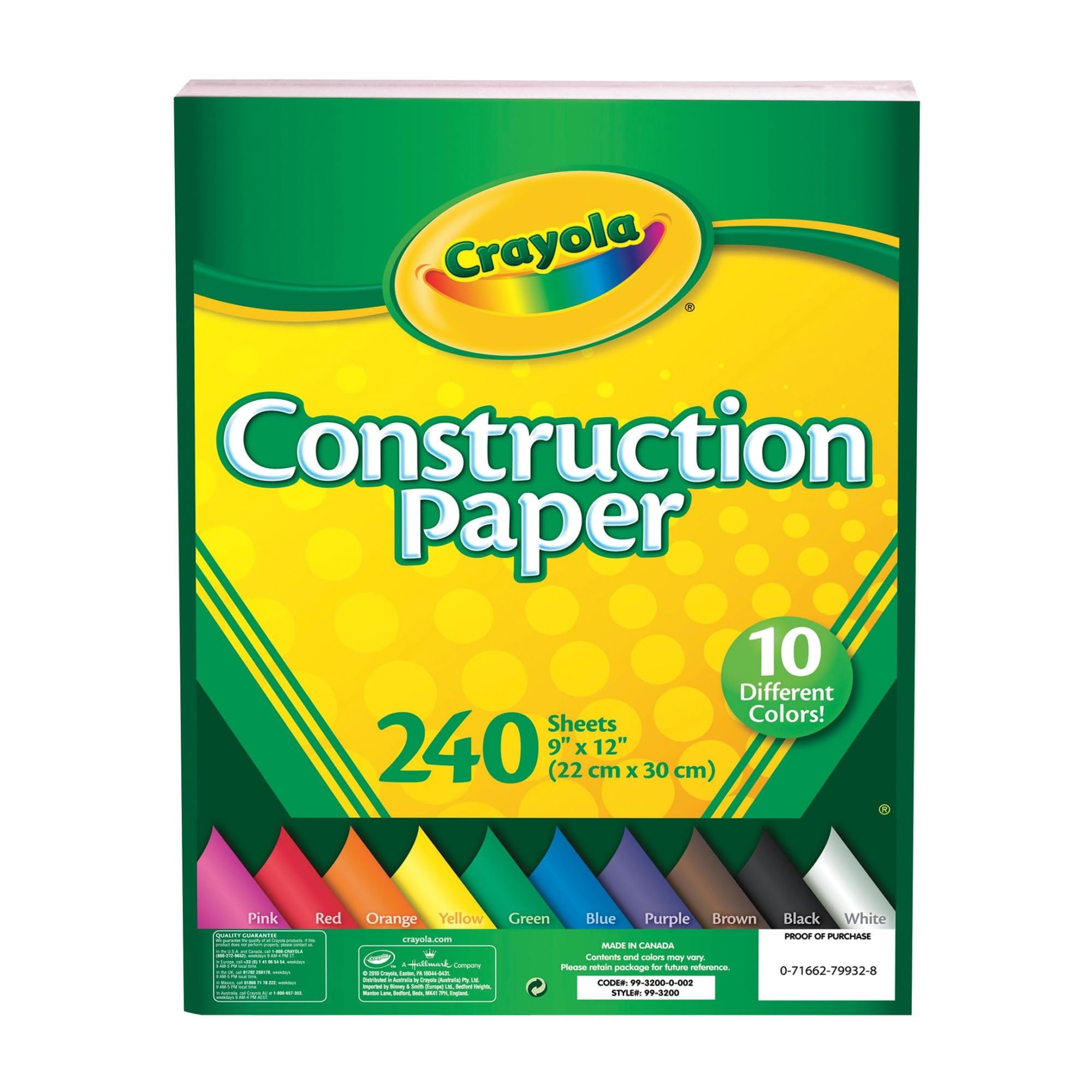 Crayola 240 Sheet Construction Paper