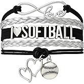 Infinity Collection Softball Bracelet- Softball Jewelry - Love Softball Bracelet, Softball Player, Team and Coaches Gifts