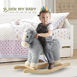 Rock My Baby Pony Rocking Horse, Plush Stuffed