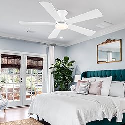 BYKISTOK 52in Ceiling Fans with Lights - White