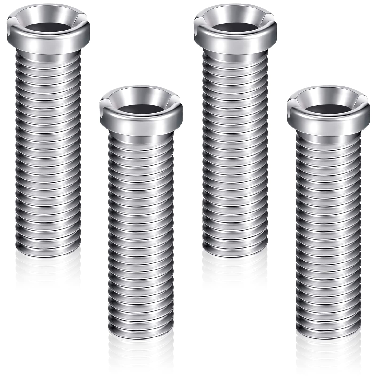 4 Pcs Sink Basket Screw 45 mm Stainless Steel Sink Fastening Accessories Bolt Screw Kitchen Sink Basket Strainer Plug Screw Bolt Drainer Replacement for Sink Units Wash Basin Strainer Plug