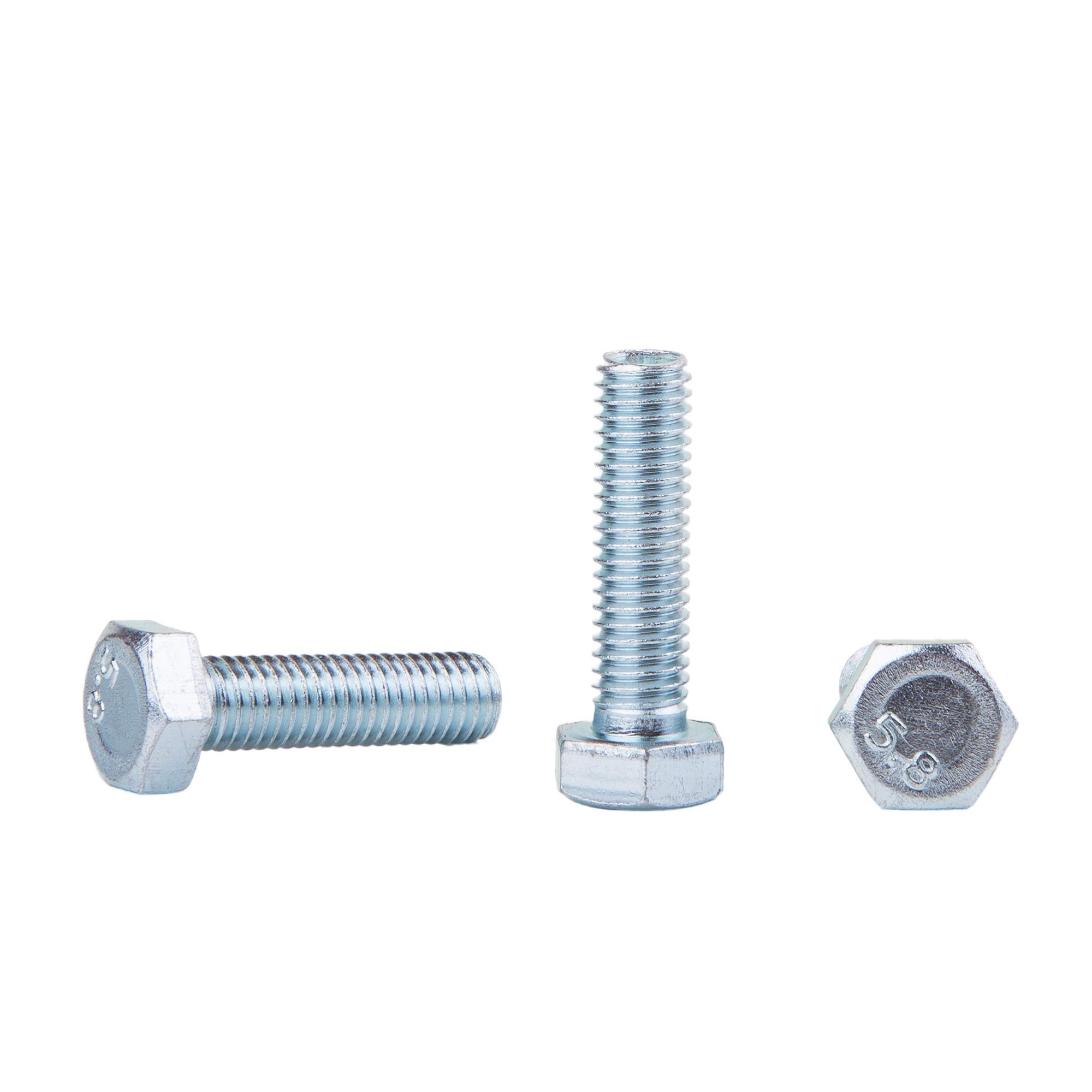 (Pack of 50 pcs) DIN 933 Zinc Plated Steel Hexagon Screws M8 x 30 mm, Hex Bolts, Fully Threaded, Hex Head (50, M8 x 30 mm)